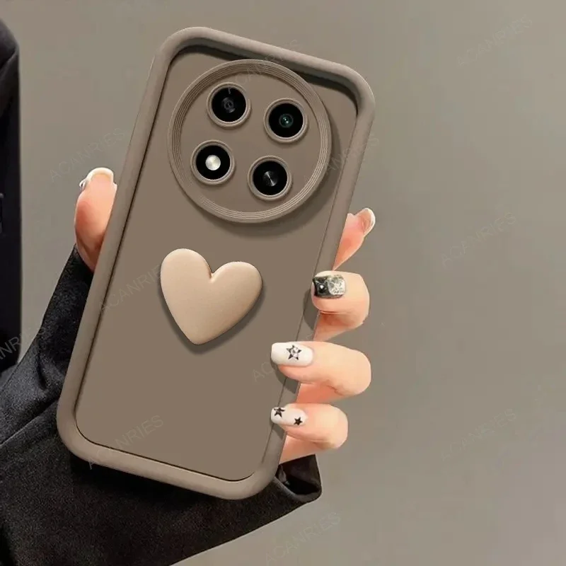Photography Xiaomi 15 - Sevimli 3D Kalp Şeklinde Silikon Kılıf