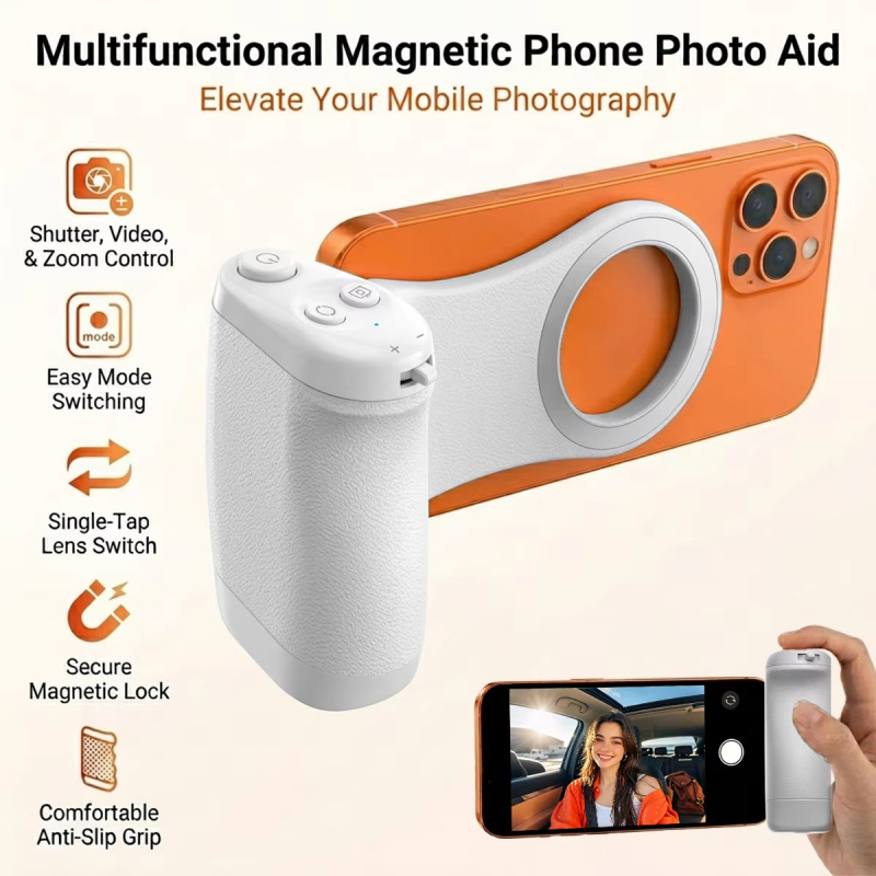 Photography Style Iphone - Uzaktan Yakınlaştırma Kontrolü ile Manyetik Telefon