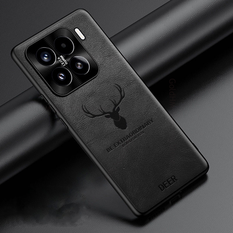 Photography Xiaomi 15 - 3D Karikatür Elk Geyik Kafası Deri