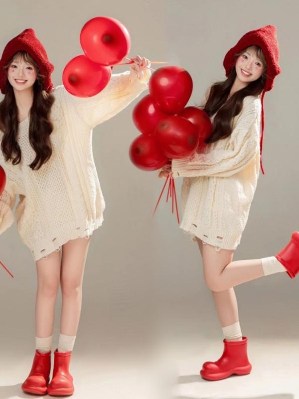 Photography Studio - Noel Temalı Fotoğrafçılık Kıyafetleri Tembel Stil