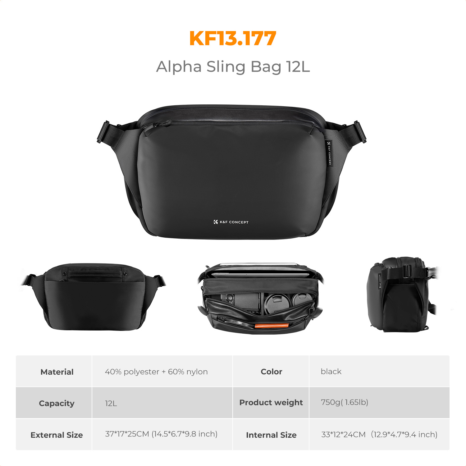 K&F CONCEPT 12L/10L Kamera ask - Photography Camera incelemesi ve fiyatı