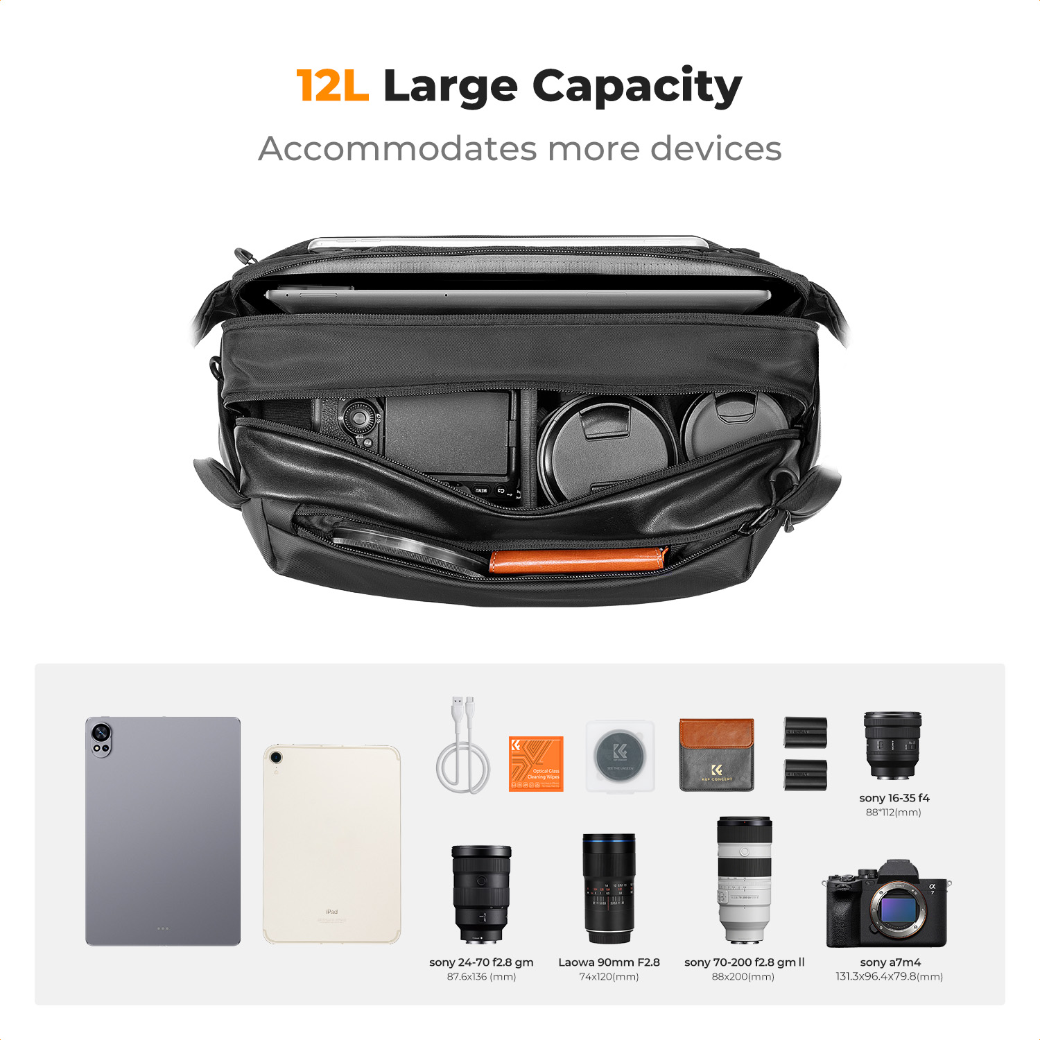 K&F CONCEPT 12L/10L Kamera ask - Photography Camera incelemesi ve fiyatı