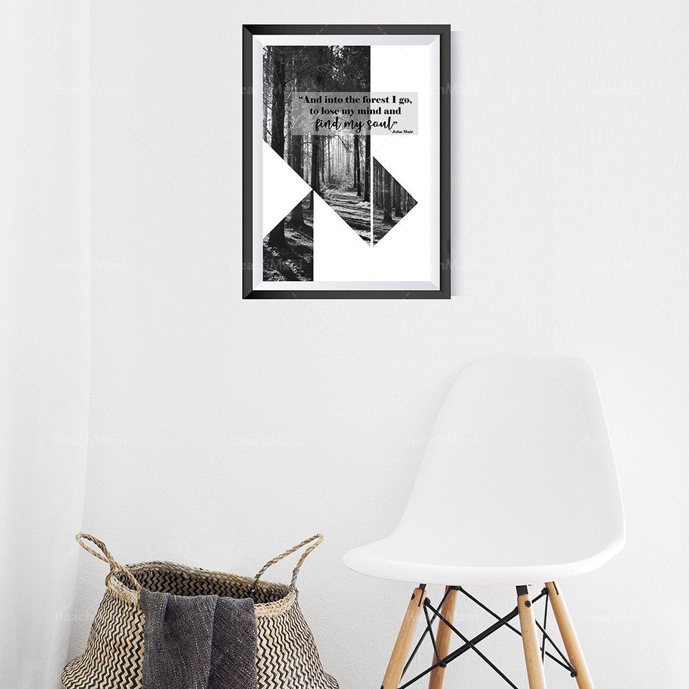 Siyah ve beyaz orman baskılar/ - Photography Quotes Inspirational incelemesi ve fiyatı
